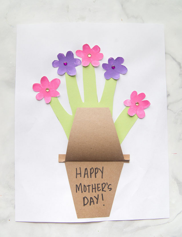 adorable handprint flower pot craft kids will enjoy to make