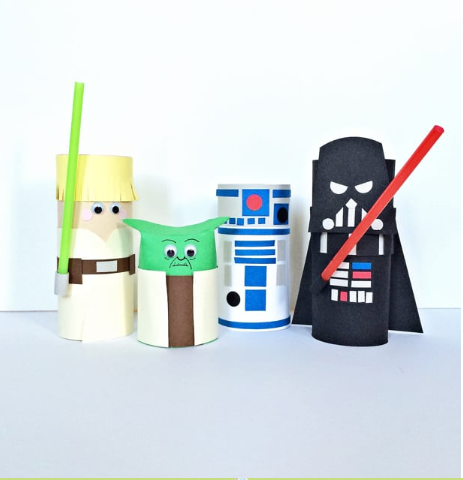 Toilet tubes star wars characters