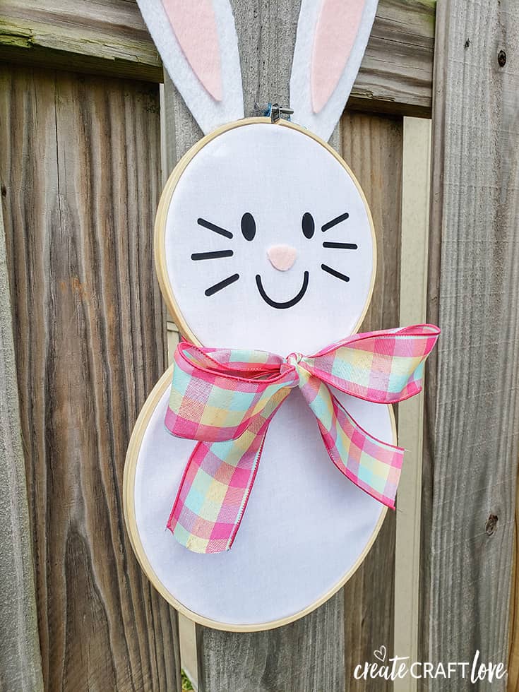 Easter bunny hoop wreath
