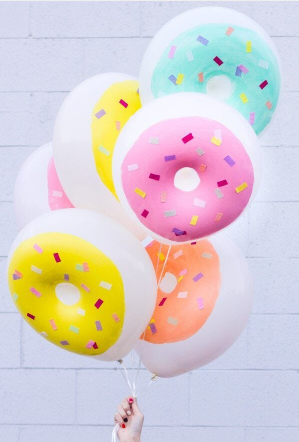 DIY donut balloons fund and colorful craft for kids