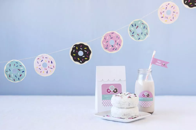 DIY donut party garland fun and colorful decor
