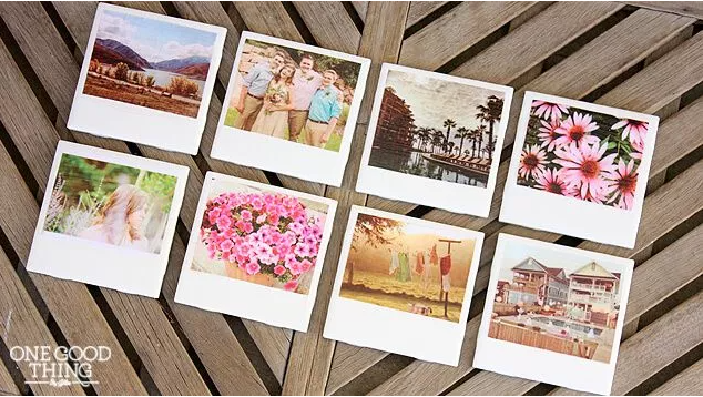 DIY polaroid coasters teens who loves taking pictures will enjoy making