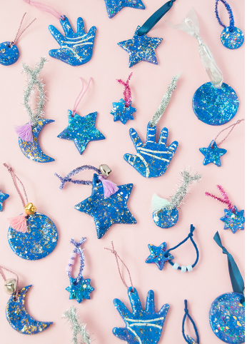 glittery clay good luck charms