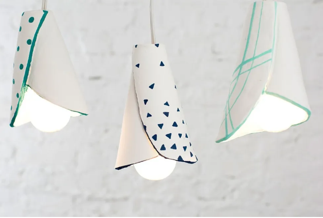 air dry clay pendant lampshades