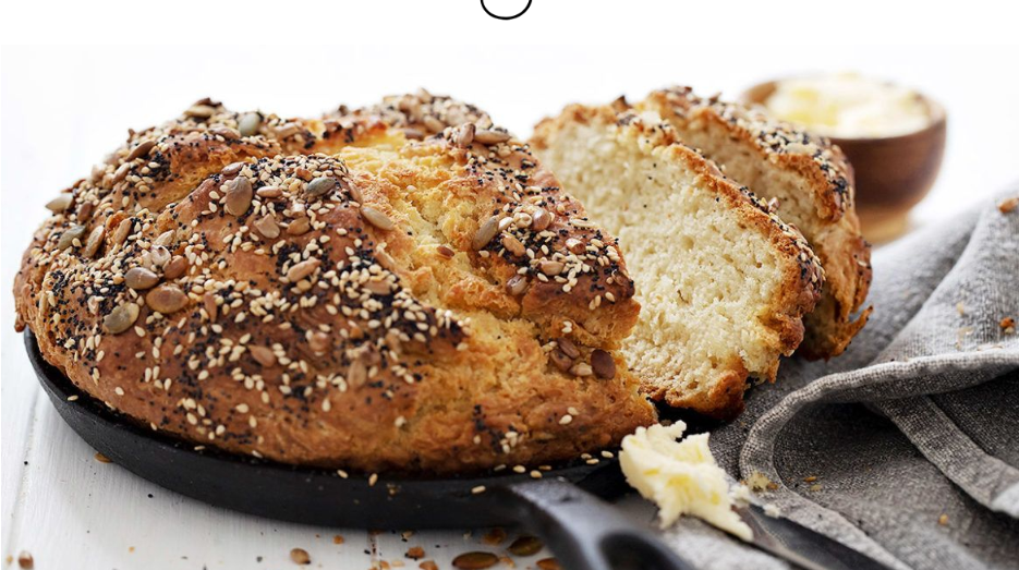 seeded no yeast bread