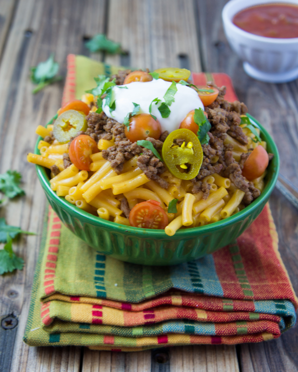 Delicious taco mac and cheese