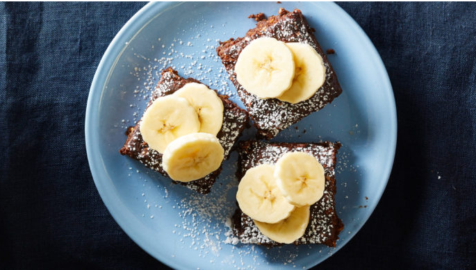 Banana and Chocolate Peanut Butter Brownies sweet treats snacks and dessert recipe