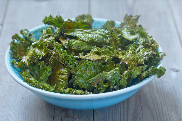 Crispy baked kale chips