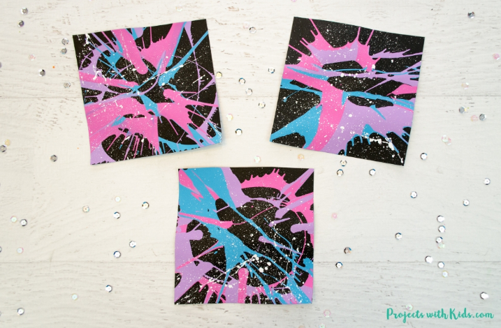 EASY AND FUN GALAXY SPIN PAINTING ART PROJECT FOR KIDS