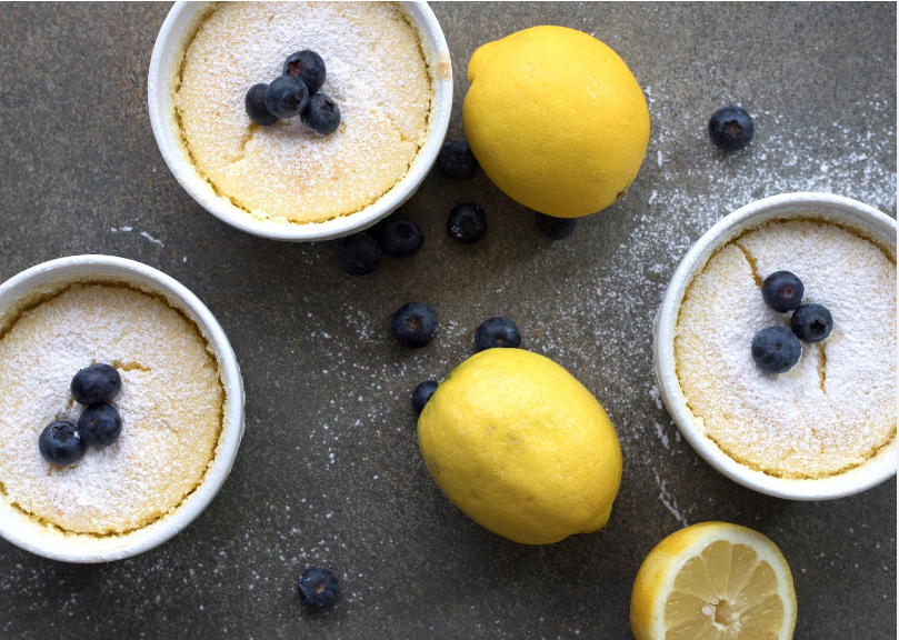 lemon pudding cake low-carb treats comfort food