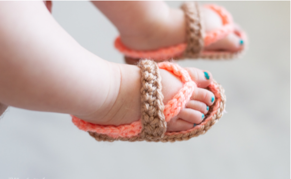 Adorable crochet baby Flip Flops sandals