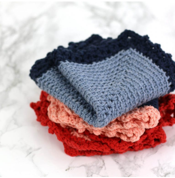 crocheted dish cloth