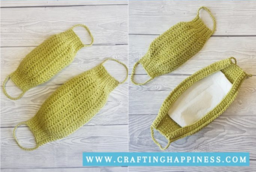 Free Crochet Face Mask With Filter (Child & Adult)