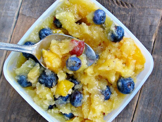 Frozen fruit salad slush 