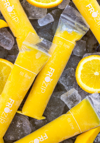 A delicious and fresh mango and orange ice pops to keep you cool in the summer