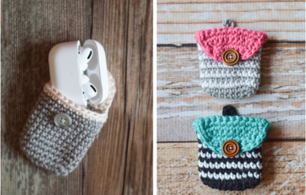 Crochet Coin Pouch/Crochet AirPods Pouch – Free Crochet Pattern