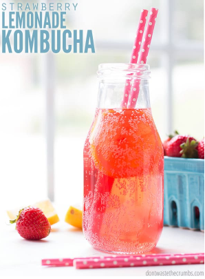 strawberry lemonade kombucha perfect summer drink