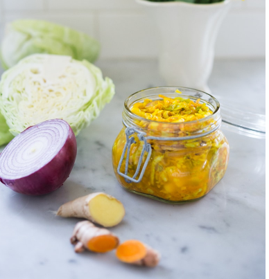 how to make turmeric sauerkraut recipe tutorial
