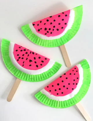 Watermelon paper fan perfect for summer