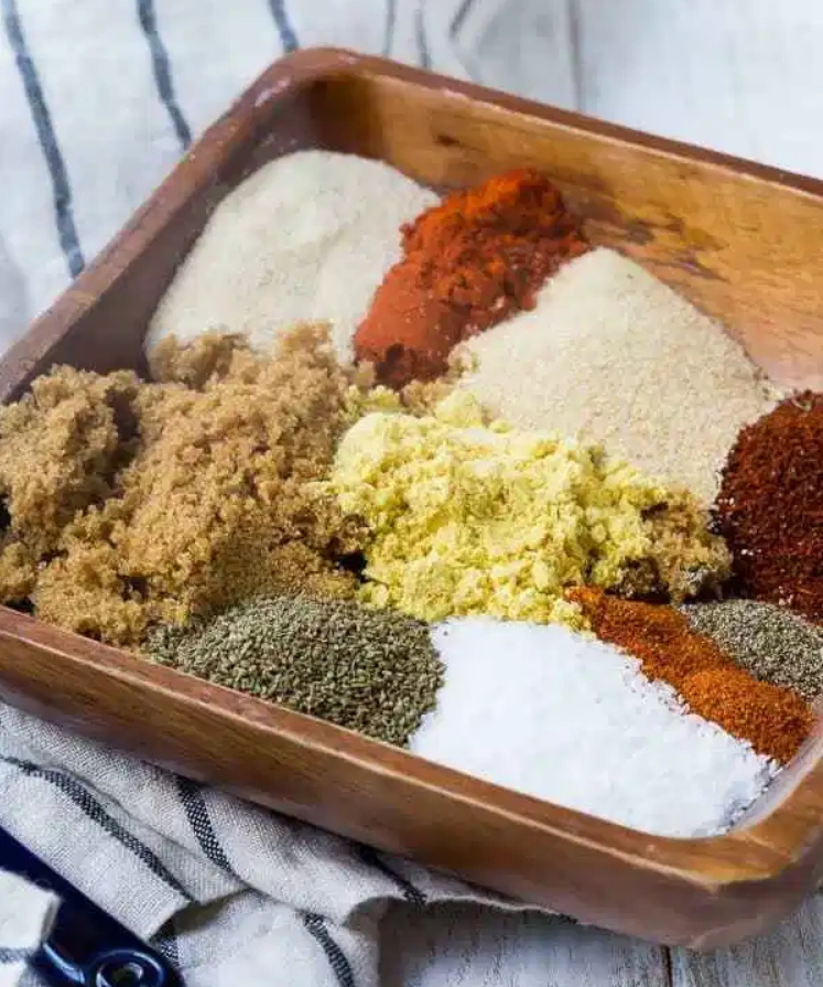 Homemade barbeque rub ingredients
