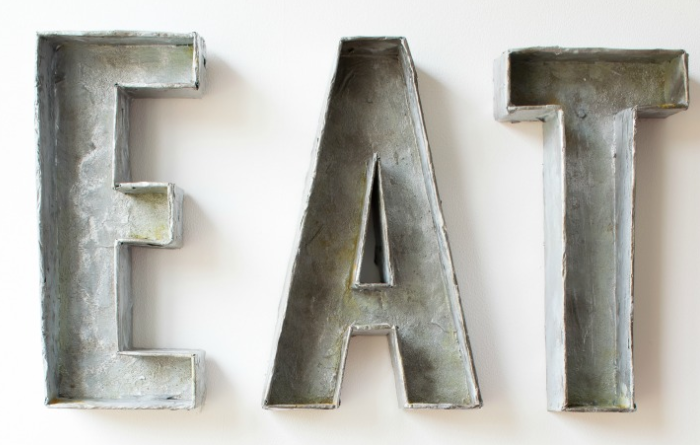 DIY 3D Faux Metal Letters – From Cardboard
