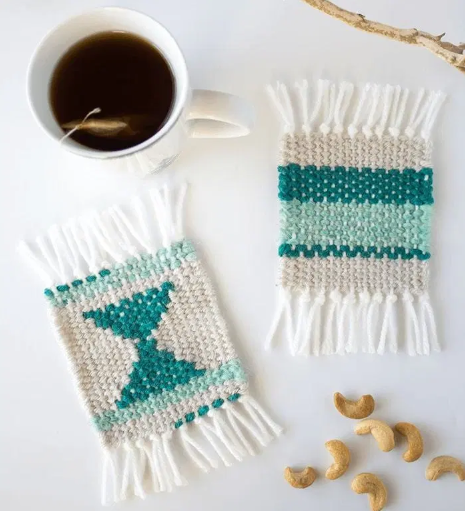 DIY Woven Coasters a cute and simple craft to make for beginners