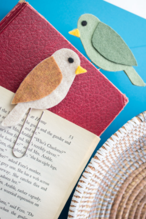 Bird felt bookmarks