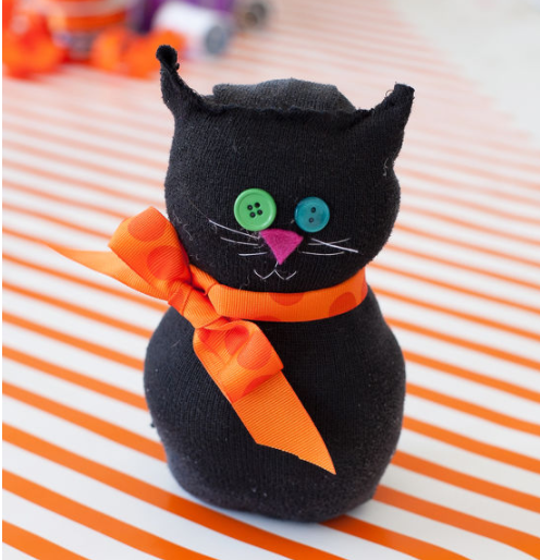  Spooky black sock cat