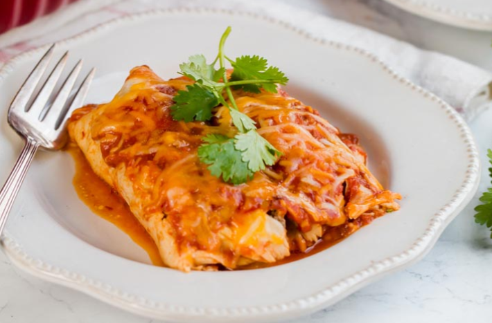 Homemade and delicious keto enchiladas 