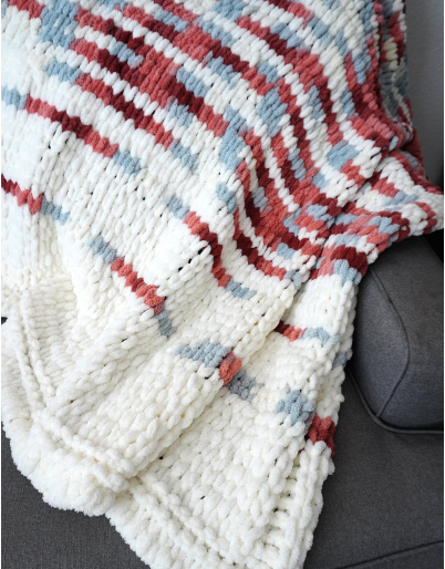 Soft Loop Yarn Blanket is a super easy craft to make