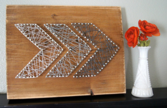 string art rustic arrow design
