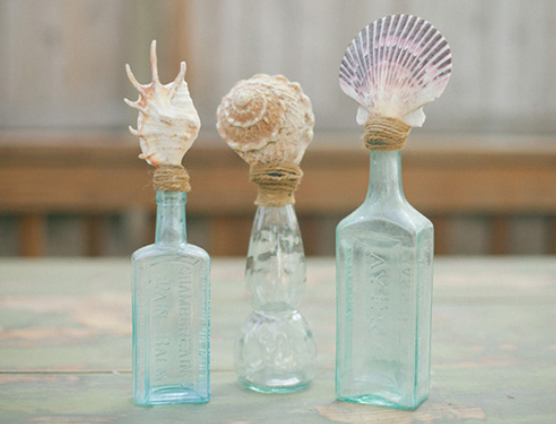 diy shell topped bottles easy and quick craft projects