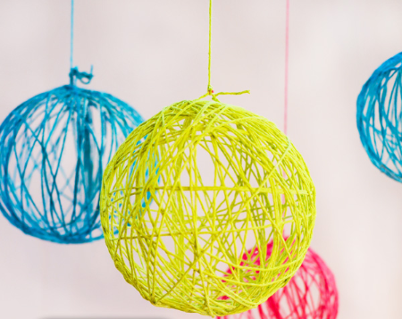 DIY Creative Yarn Chandelier is useful, versatile and budget-friendly project