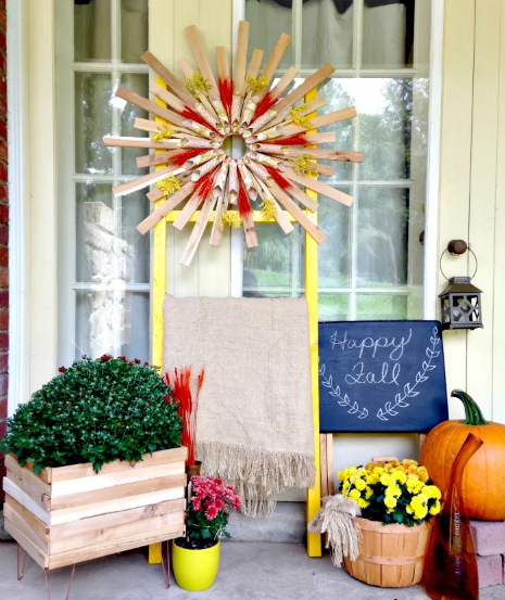 fall front porch holiday home decor