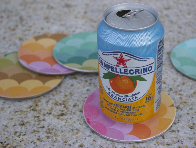 ombre rainbow coasters