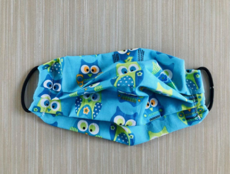 Owl designed cloth face mask