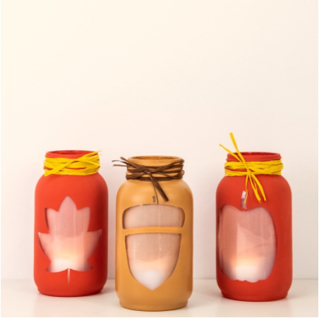 Fall luminaries perfect for fall centerpiece