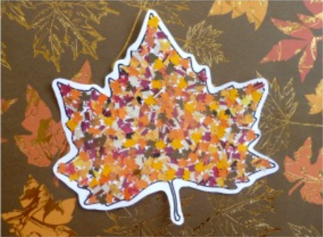 pretty leaf punch collage