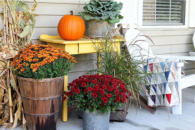 fall porch decor farmhouse style holiday craft
