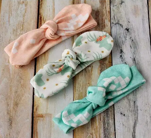 Knot bow baby headband