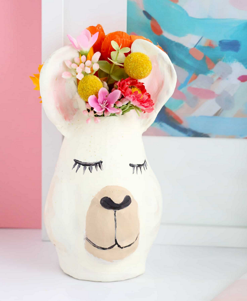 A gorgeous llama vase