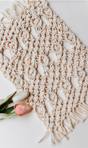 homemade macrame placemats with 3 basic knots easy project