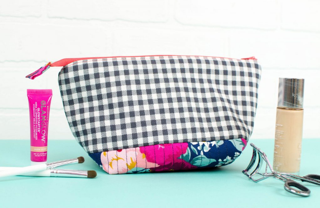 quilted makeup bag