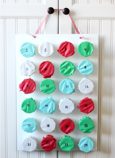 how to make a tissue punch advent calendar craft tutorial