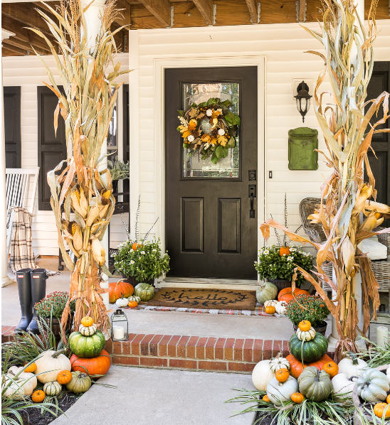 traditional fall porch holiday decor craft