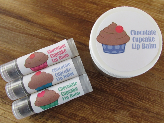 Chocolate cupcake lip balm