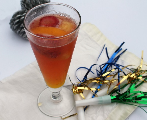 Cinderella mocktail on a glass