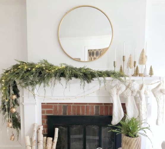 diy faux asymmetrical christmas garland home decor idea