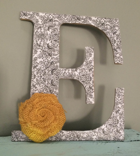 Homemade and cheap mod podge letter craft