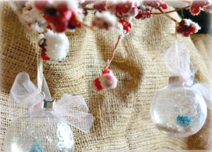 DIY Snowglobe Ornament Simple Quick Easy Adorable Gift